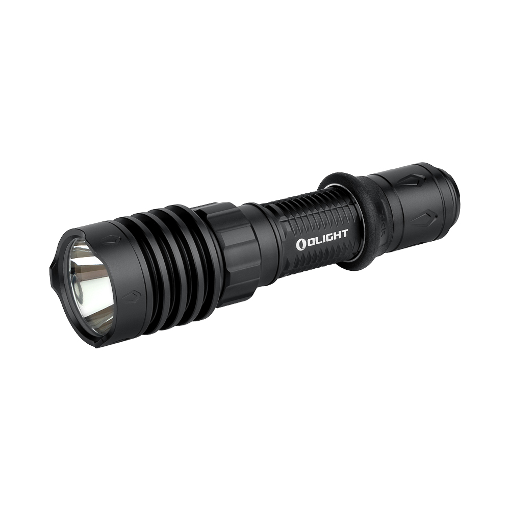 검정색 Olight 손전등, 휴대용 LED 토치, 견고한 야외 조명 장치