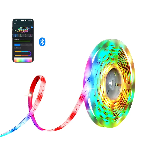 블루투스 RGB LED 스트립 조명과 스마트폰 제어 앱
