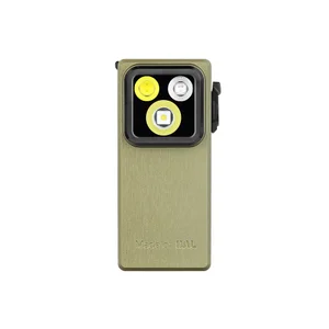 Olight Oclip Ultra 올리브 그린 미니 클립 라이트 정면 3구 LED 헤드 탑재 캠핑 및 EDC 휴대용 손전등