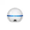 Olight 블루 Sphere C 전면 뷰, 충전 포트가 있는 블루 스트라이프 디자인, 캠핑 및 실내 조명용