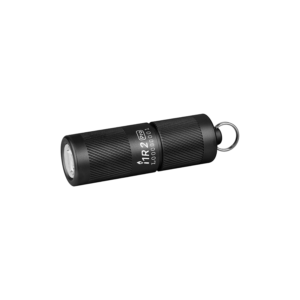 Olight I1R 2 Pro 검정색 미니 손전등, 링 클립 및 미끄럼 방지 그립, 키체인 및 일상 휴대용으로 적합