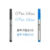 블랙 및 블루 O'Pen Glow V3 펜 리필심, 쓰기 샘플