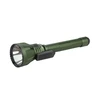 Olight Javelot Turbo 2 그린 전술 플래시라이트 측면, 텍스처 그립, 야외 사용 및 원거리 탐색용