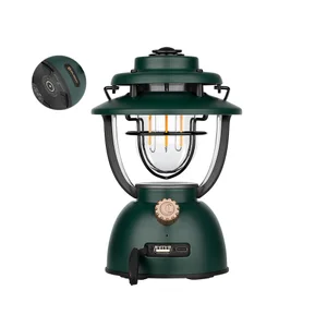 Olight Dark Green Olantern Classic 2 Pro Power Bank 랜턴 USB 포트 디테일 클로즈업, 야외 캠핑용