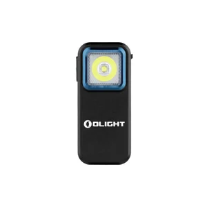 Olight 소형 작업등, 검은색 직사각형, 파란색 테두리, 밝은 LED 조명