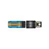 오라이트 파란색과 주황색 미니 손전등과 체커보드 패턴의 USB 충전기 분리형 디자인