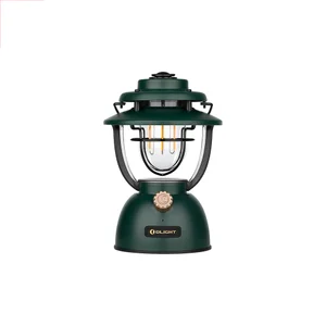 올라이트 Olantern 뮤직 랜턴 다크 그린, 복고풍 램프 디자인, 야외 캠핑 텐트 램프 분위기 조명