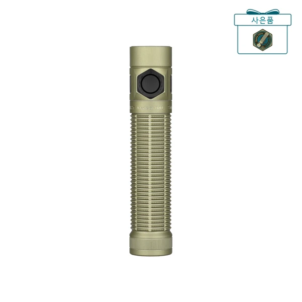 오라이트 Baton 4 Pro 올리브 그린 미니 LED 손전등 정면 컷 캠핑 및 비상용 고휘도 라이트
