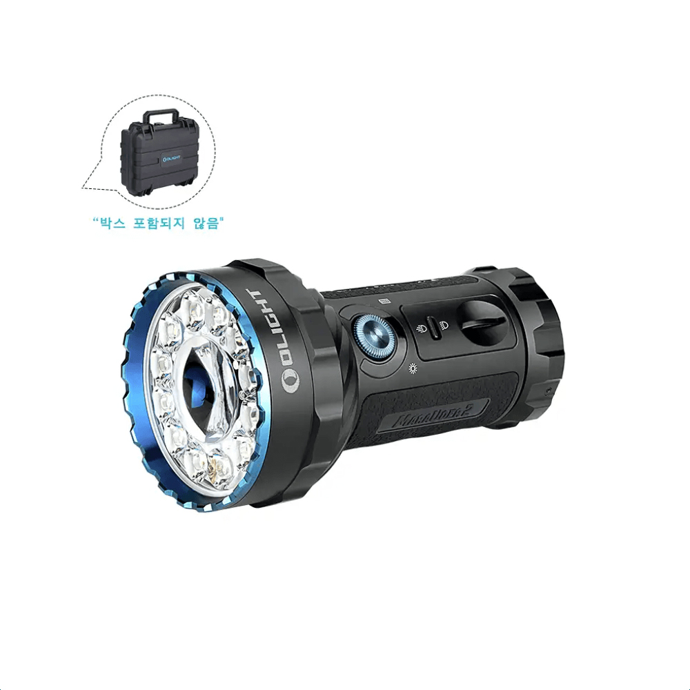 검은색 Olight Marauder 2 손전등