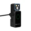 C타입 케이블로 충전 중인 오라이트 휴대용 LED 플래시라이트와 배터리 잔량 표시 화면