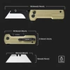 오knife U1 Ultra 접이식 커터칼의 상세 규격 및 사이즈 정보가 표시된 이미지