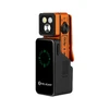 Olight 오렌지 Oclip 2 Ultra Premium 미니 클립 라이트와 LED 배터리 잔량 표시 충전 케이스 정면 뷰 야외 캠핑 및 비상용 손전등