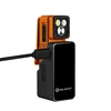 Olight Orange Oclip 2 Ultra Premium Mini Clip Light and Black Charging Dock with USB-C Cable Connected for Portable Everyday Carry Use