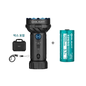 Olight 검정색 Marauder Mini 2 휴대용 손전등, 32650 배터리 및 충전 케이블 포함, 비상 및 야외 활동용