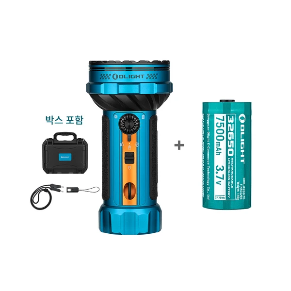 Olight Marauder Mini 2 강력한 손전등, 32650 배터리 및 운반 케이스가 포함된 모습으로 야외 탐험 및 비상용으로 적합함