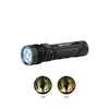 Olight 블랙 Seeker 4 Pro 손전등 측면 뷰, 강한 조명과 다양한 색온도로 야외 활동에 적합